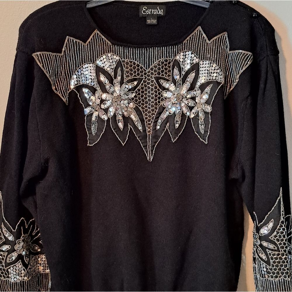 ‎Vintage Estrada Beaded Sweater (A02)
